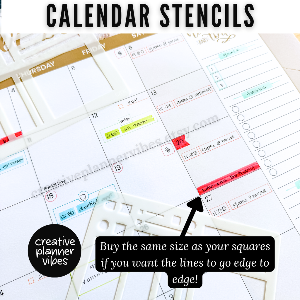 Calendar Stencils image 2