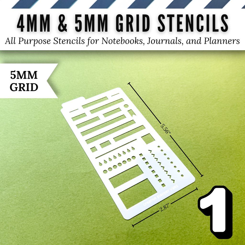 4mm and 5mm Grid All Purpose Stencils image 2