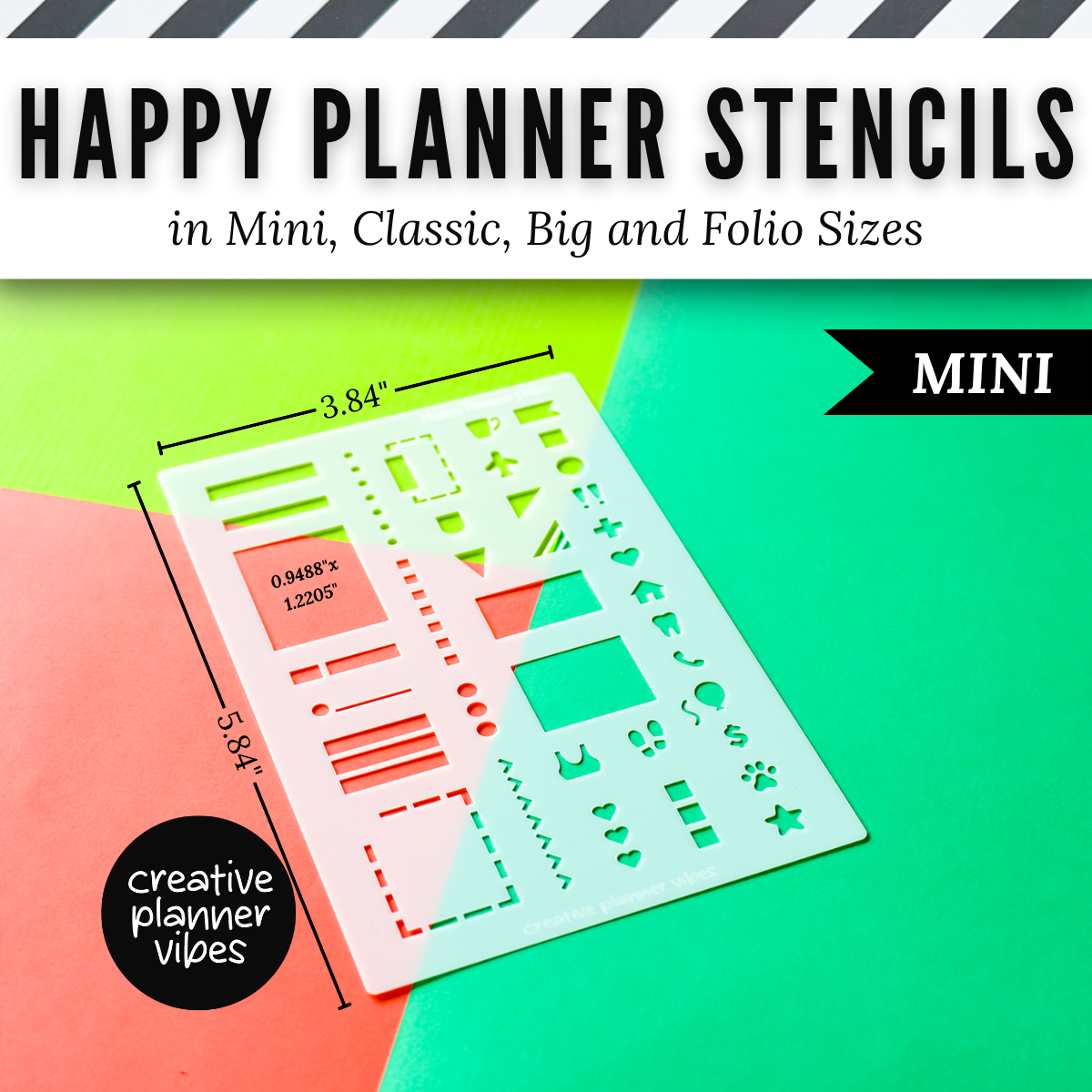 Happy Planner Stencils in Mini, Classic, Big, and Folio Sizes image 7