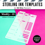 Sterling Ink B6 Slim Full Page Templates & Monthly Stencil image 5