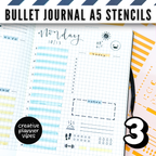 Bullet Journal Stencils and Full Page Templates image 6