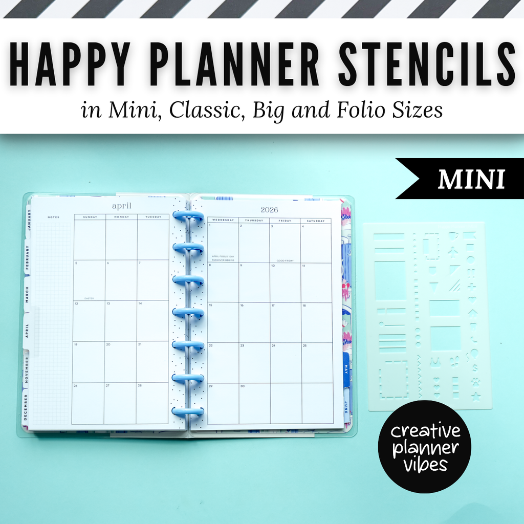 Happy Planner Stencils in Mini, Classic, Big, and Folio Sizes image 9