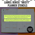 Laurel Denise "Kristy" Planner Stencils image 2
