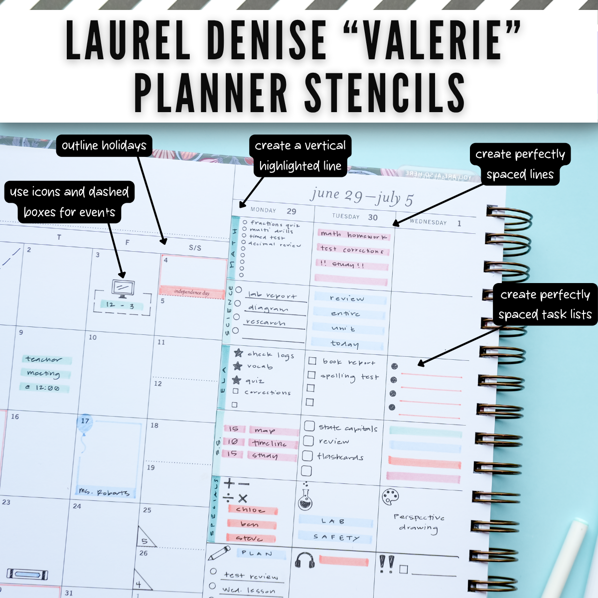 Laurel Denise "Valerie" Planner Stencils image 8