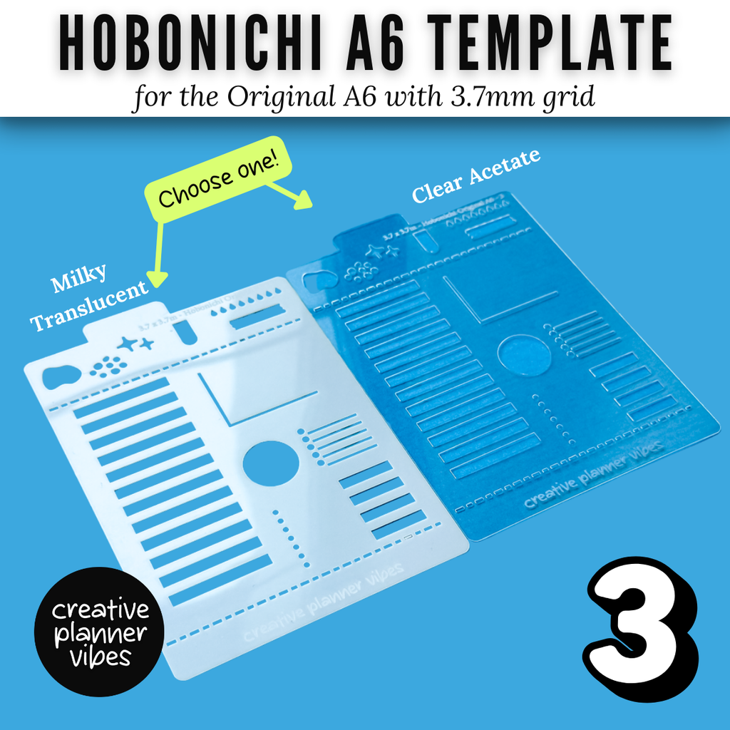 Hobonichi Original A6 Full Page Template Stencil image 11