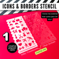 Icons and Borders Stencils image 15
