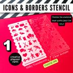 Icons and Borders Stencils image 15