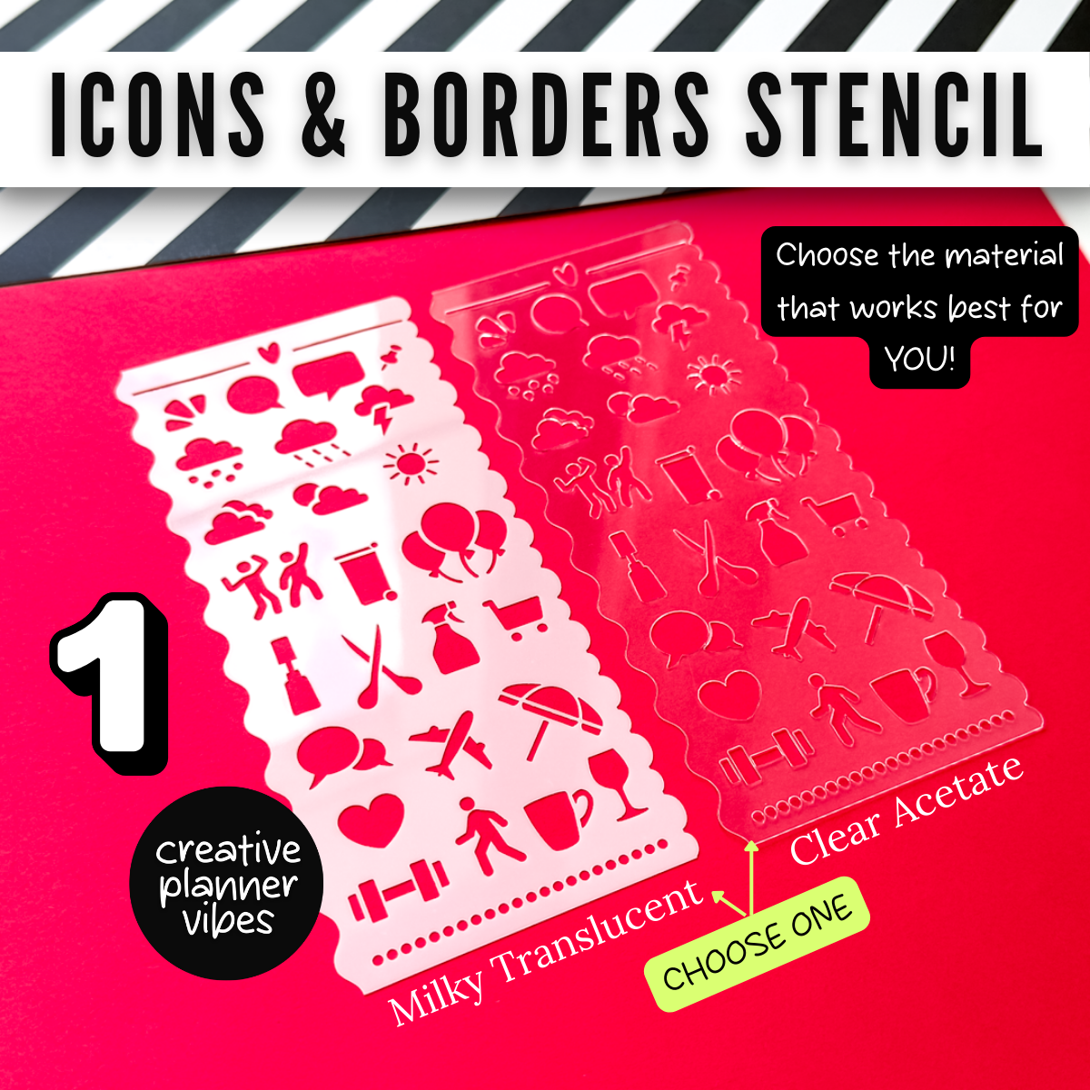 Icons and Borders Stencils image 15