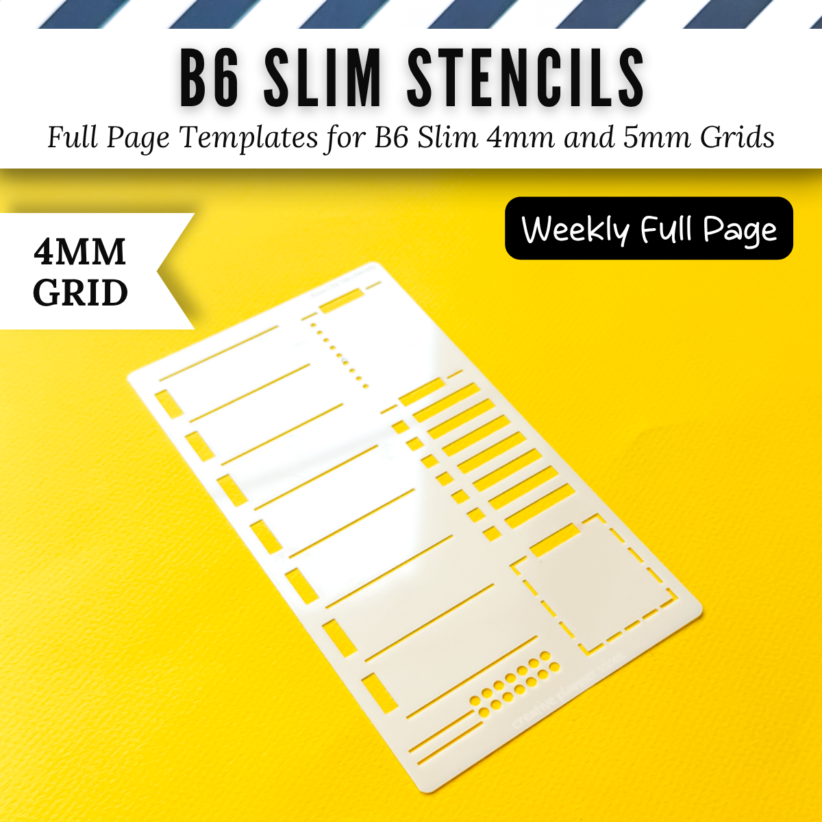 B6 Slim | 4mm and 5mm Full Page Templates & Stencils image 10
