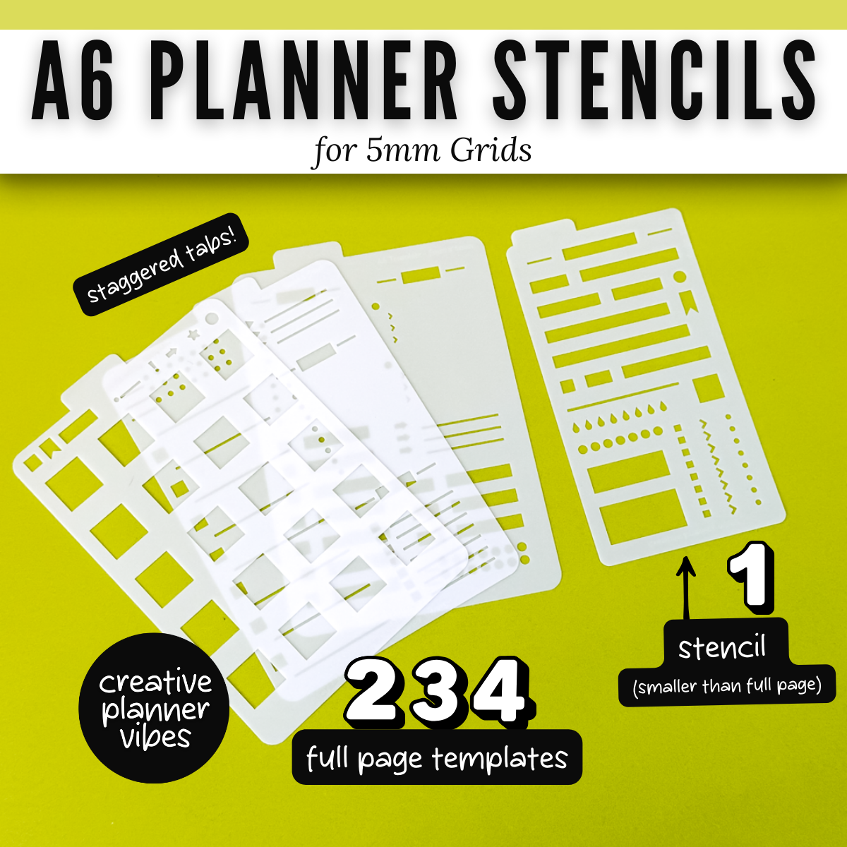 A6 | 5mm Grid Full Page Templates & Stencil image 1