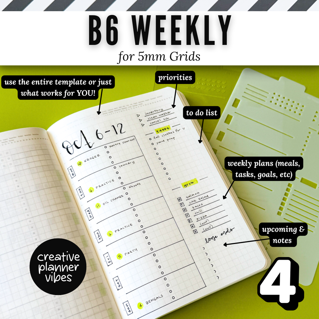 B6 | 5mm Grid Full Page Templates & Stencil image 9