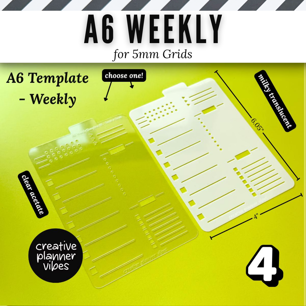 A6 | 5mm Grid Full Page Templates & Stencil image 5