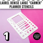 Laurel Denise Large "Carmen" Planner Stencils - Stencil #1 image