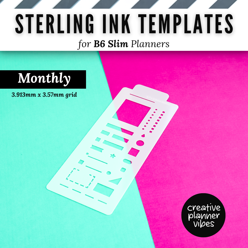 Sterling Ink B6 Slim Full Page Templates & Monthly Stencil image 8