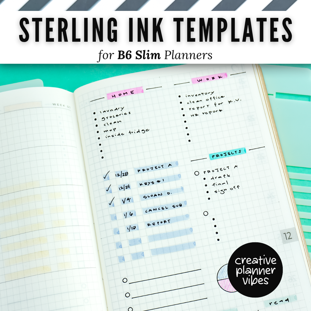 Sterling Ink B6 Slim Full Page Templates & Monthly Stencil image 18