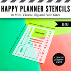 Happy Planner Stencils in Mini, Classic, Big, and Folio Sizes image 15