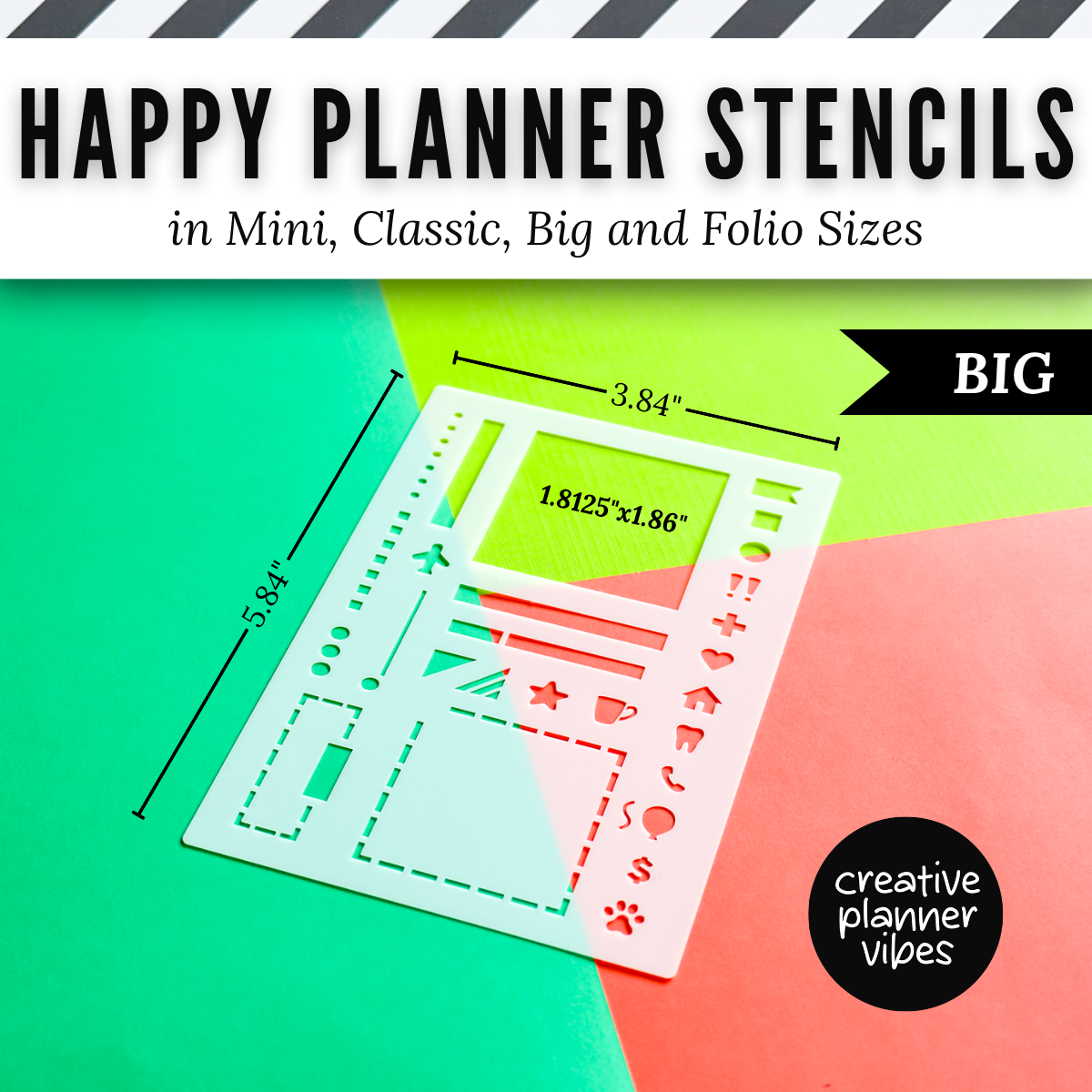 Happy Planner Stencils in Mini, Classic, Big, and Folio Sizes image 15