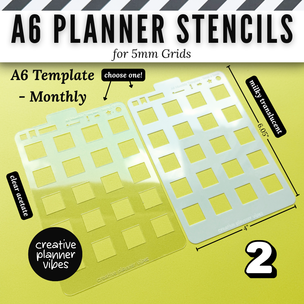 A6 | 5mm Grid Full Page Templates & Stencil image 3