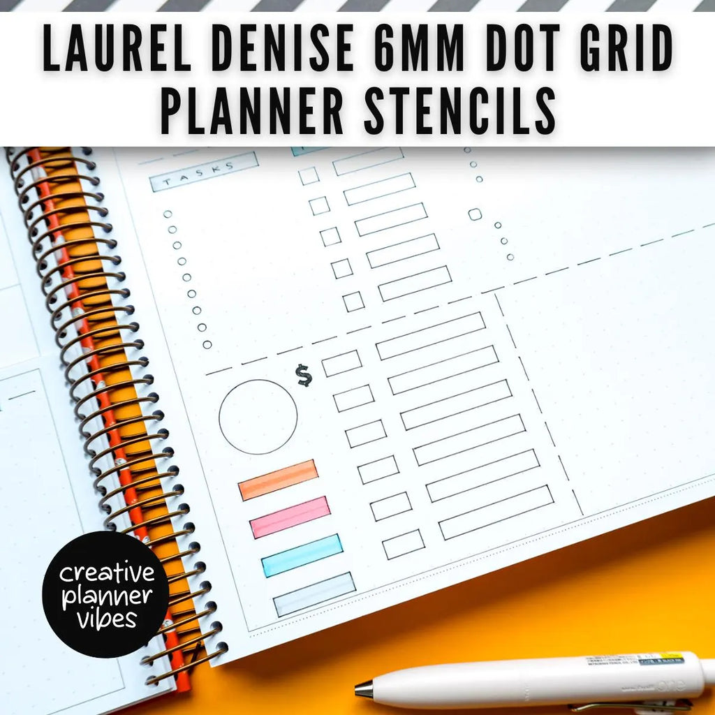 Laurel Denise 6mm Dot Grid Planner Stencils image 16