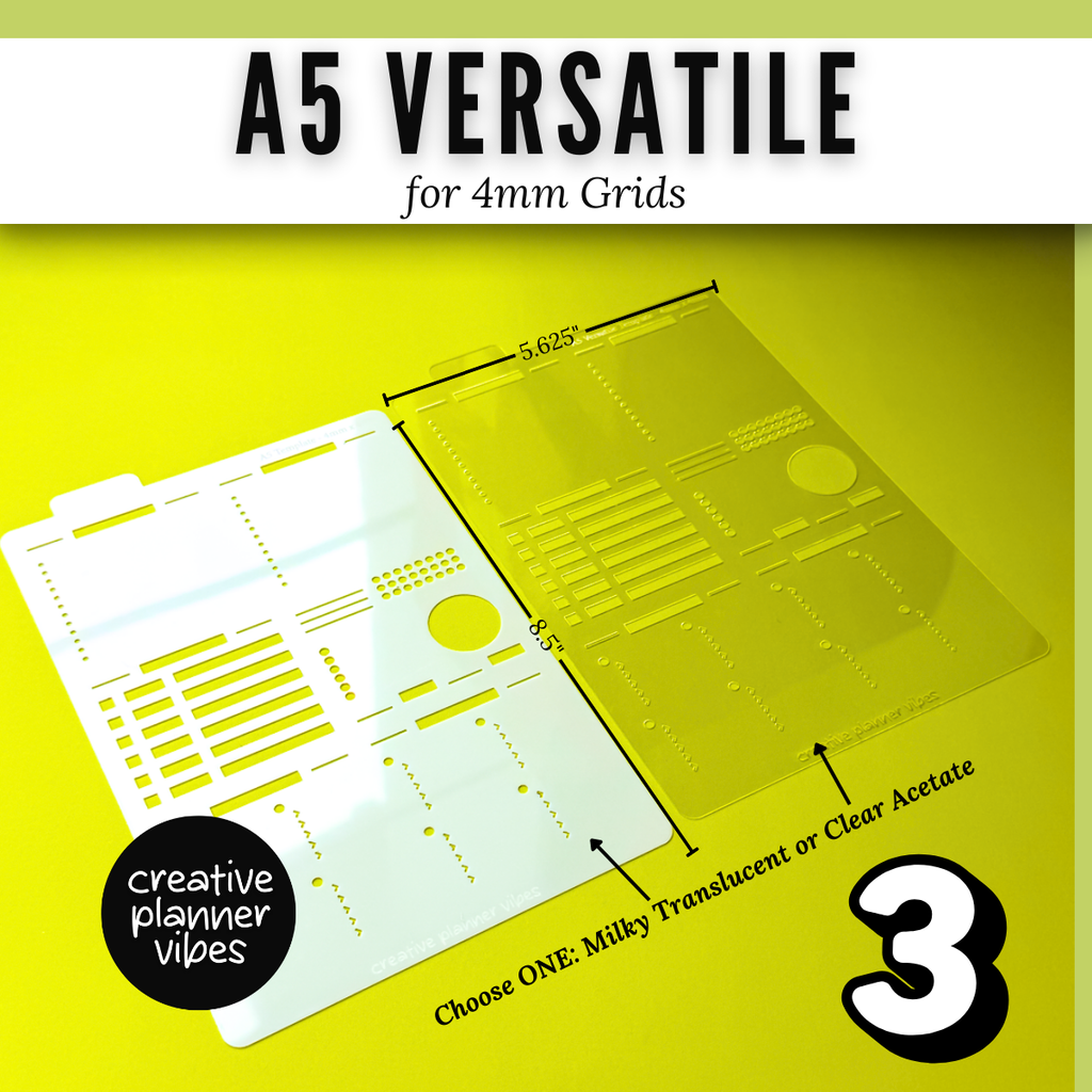 A5 | 4mm Grid Full Page Templates & Stencil image 4