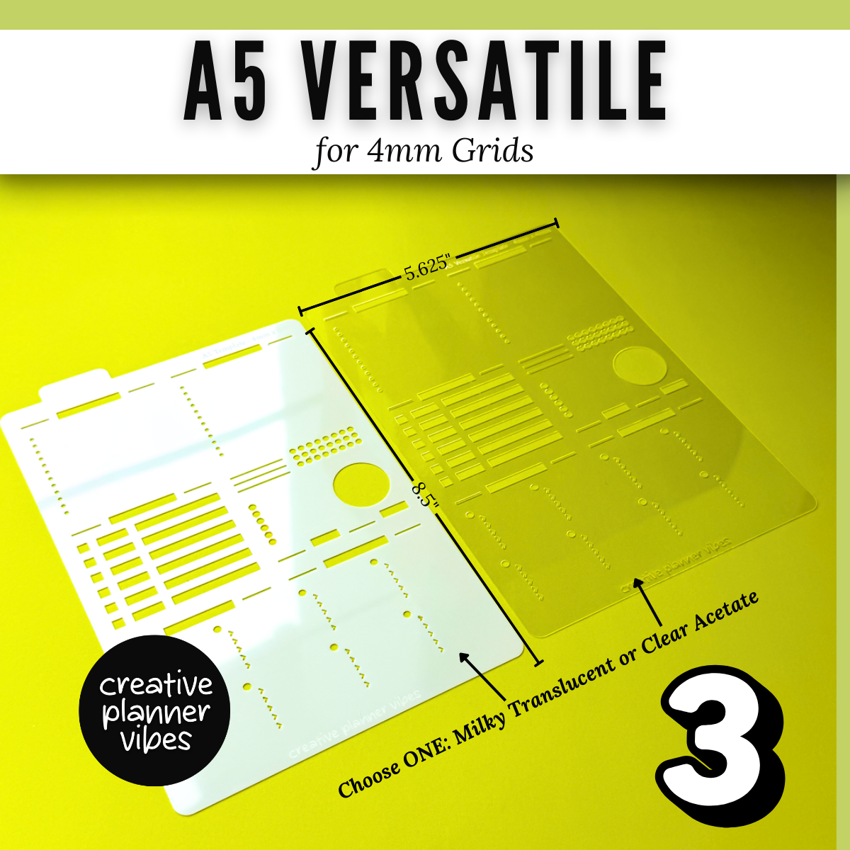 A5 | 4mm Grid Full Page Templates & Stencil image 4