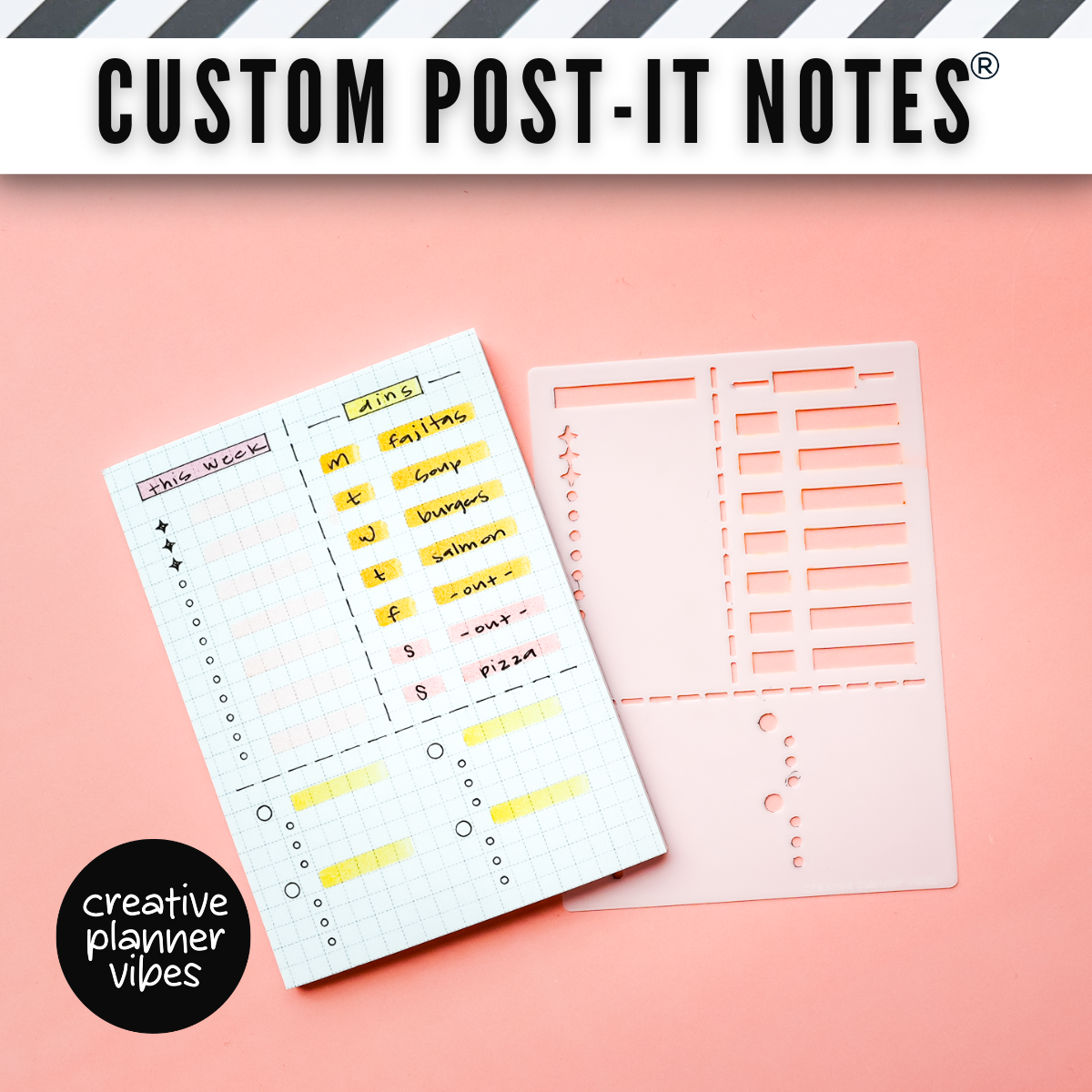 Custom Post-it Notes® & Coordinating Stencils | 4" x 3" image 9