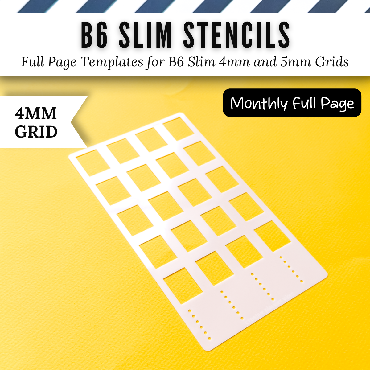 B6 Slim | 4mm and 5mm Full Page Templates & Stencils image 11