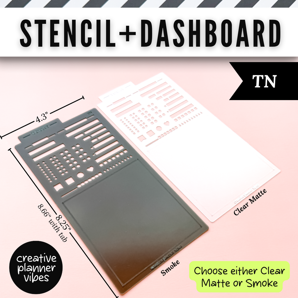Stencil + Dashboard | Hobonichi Weeks & Cousin, A5, TN, B6 Planners, Journals and Notebooks image 11