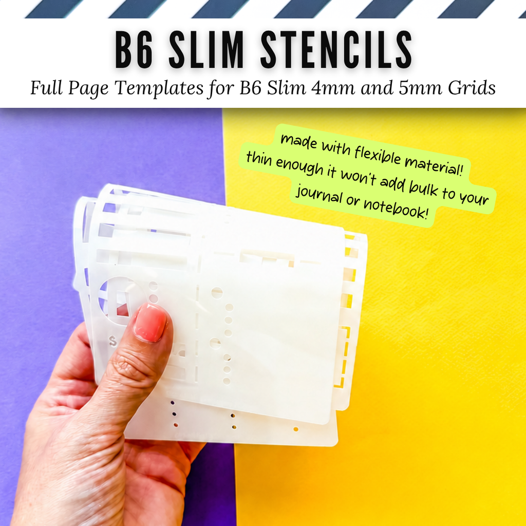 B6 Slim | 4mm and 5mm Full Page Templates & Stencils image 3