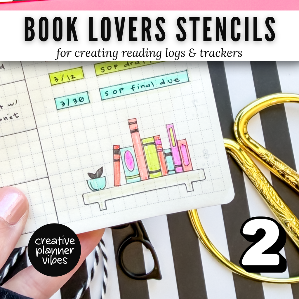 Book Lover's Reading Log Stencil image 8