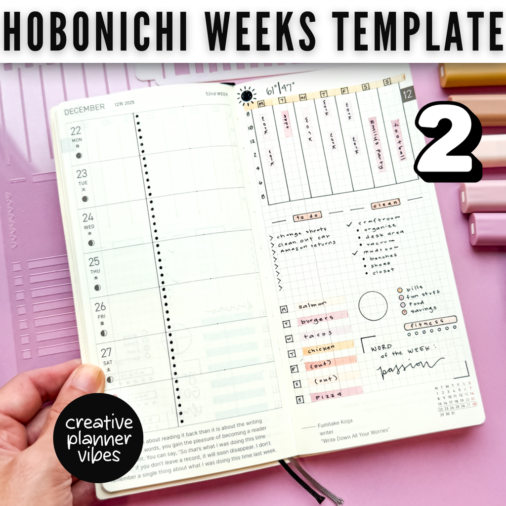 Hobonichi Weeks Full Page Template - Stencil 6 image 6