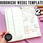 Hobonichi Weeks Full Page Template - Stencil 6 image 6