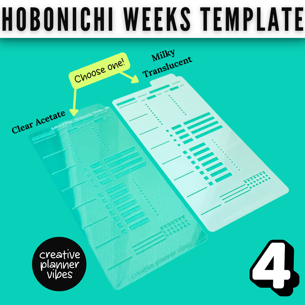 Hobonichi Weeks Full Page Templates - Stencil 4 design