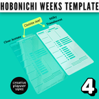 Hobonichi Weeks Full Page Templates - Stencil 4 design