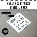 Health & Fitness Tracking Stencils 6-Pack image 17