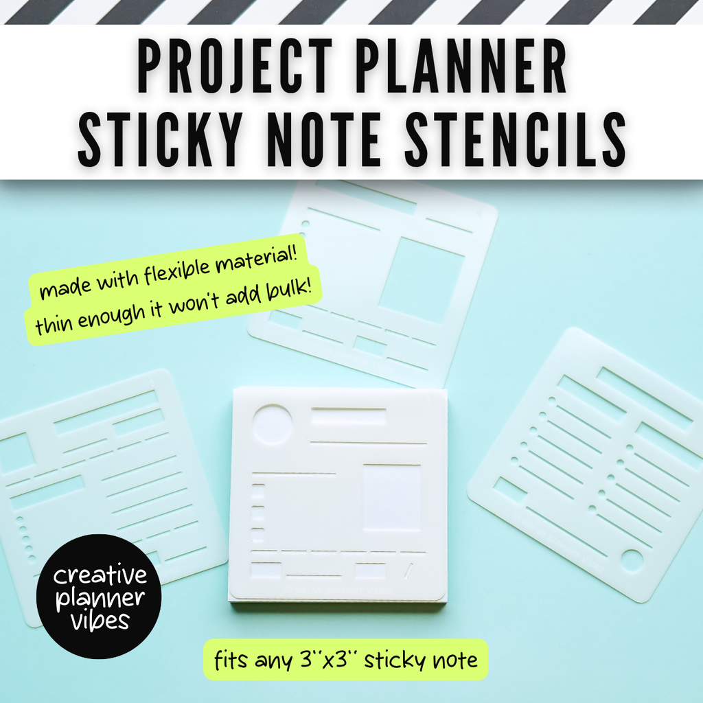Project Planner Stencils 3"x3" | Pack of 4 | Kanban & Project Management image 3
