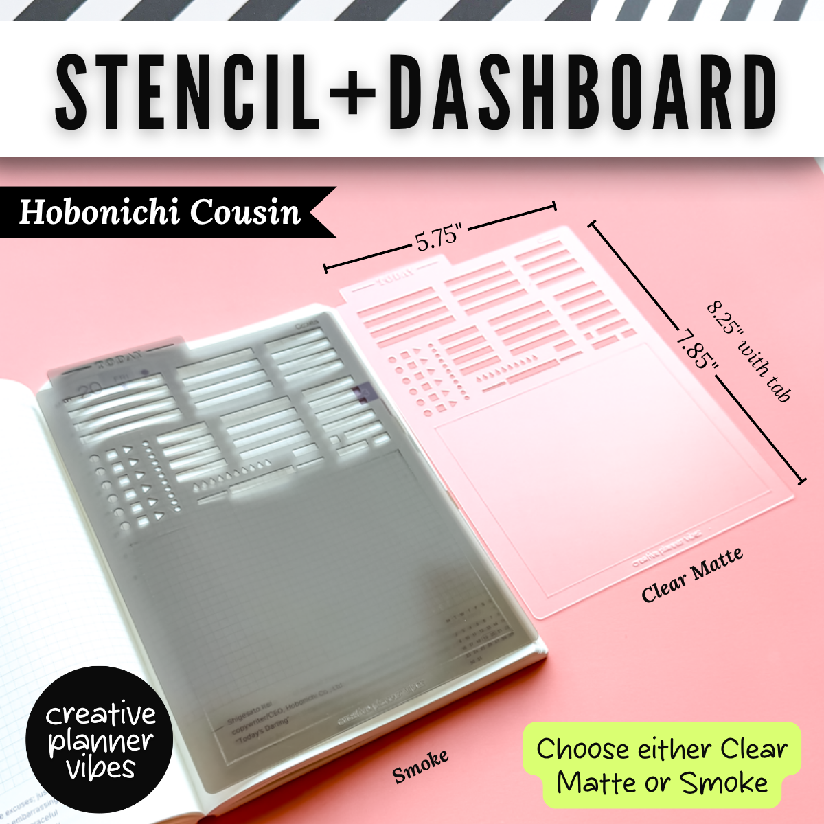 Hobonichi Weeks & Cousin Stencil + Dashboard for Planners image 4