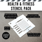Health & Fitness Tracking Stencils 6-Pack image 15