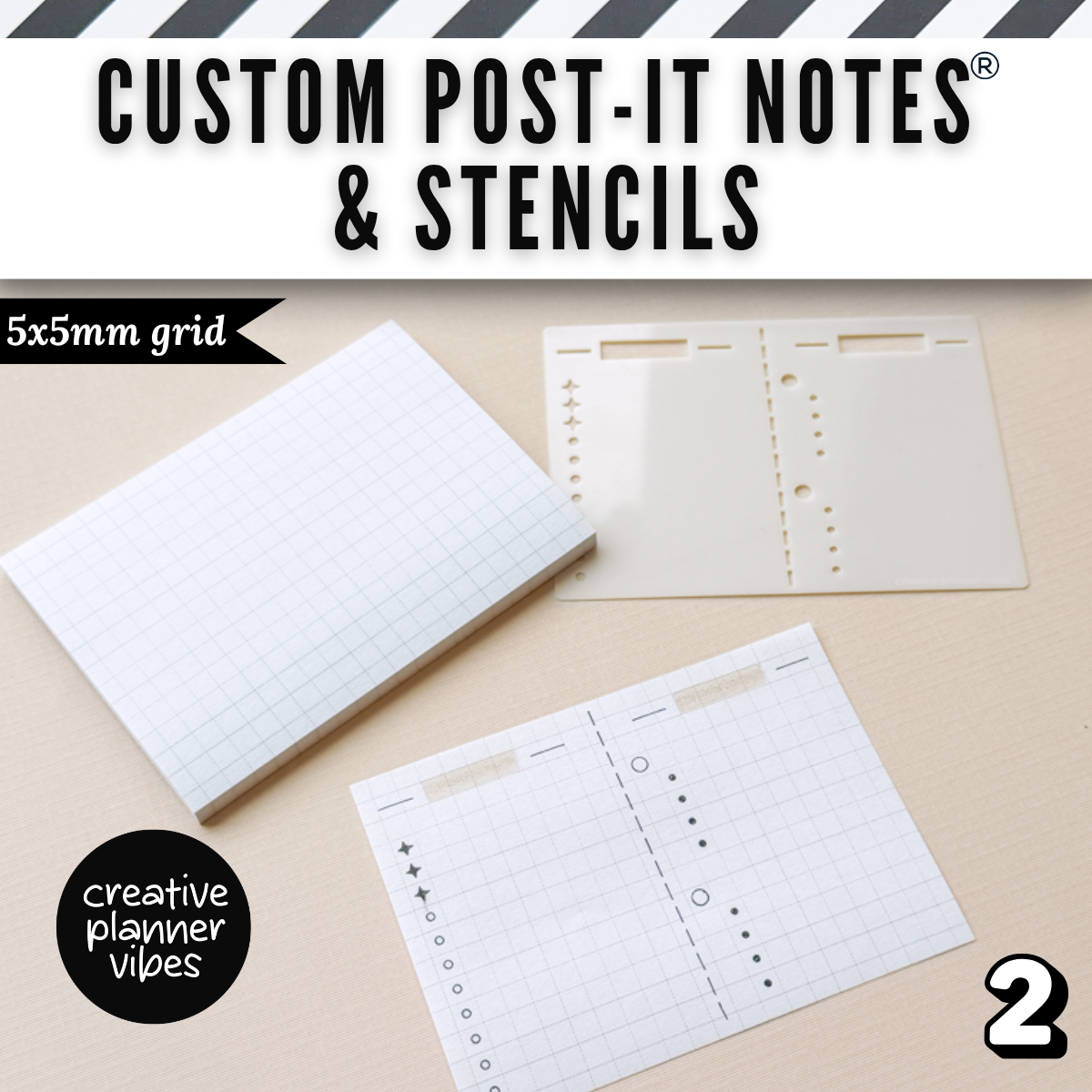 Custom Post-it Notes® & Coordinating Stencils | 4" x 3" image 13