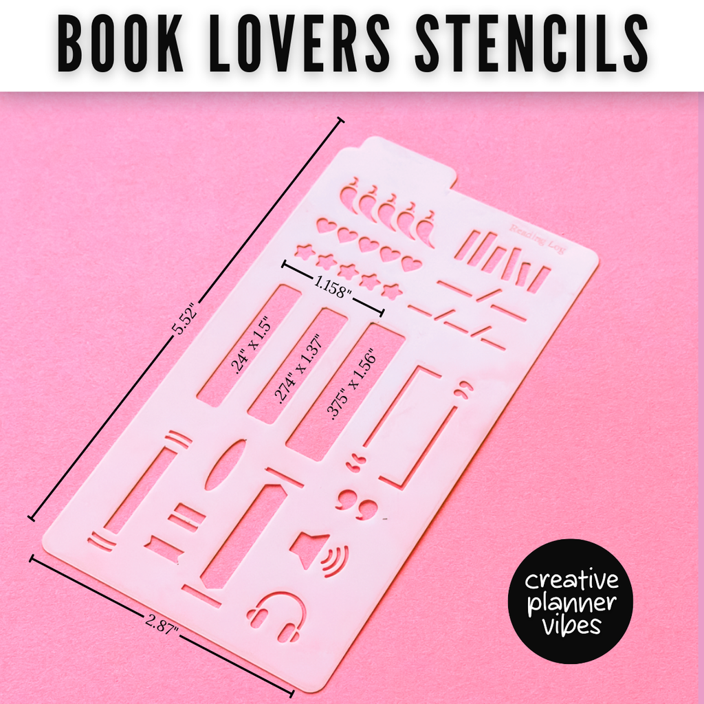 Book Lover's Reading Log Stencil image 14