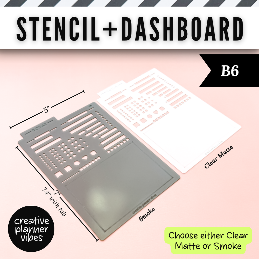 Stencil + Dashboard | Hobonichi Weeks & Cousin, A5, TN, B6 Planners, Journals and Notebooks image 3
