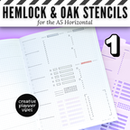 Hemlock & Oak A5 Horizontal Planner Stencils and Full Page Templates image 6