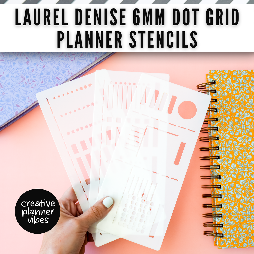 Laurel Denise 6mm Dot Grid Planner Stencils image 0