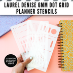 Laurel Denise 6mm Dot Grid Planner Stencils image 0