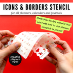 Icons and Borders Stencils image 1