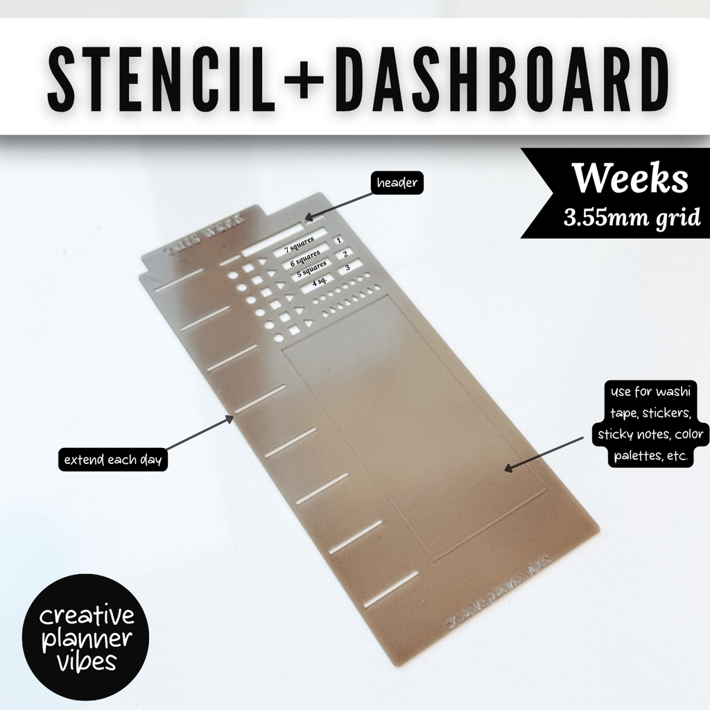 Hobonichi Weeks & Cousin Stencil + Dashboard for Planners image 7