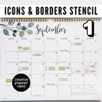 Icons and Borders Stencils image 4