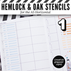Hemlock & Oak A5 Horizontal Planner Stencils and Full Page Templates image 9