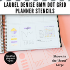 Laurel Denise 6mm Dot Grid Planner Stencils image 15
