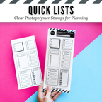 Quick Lists Clear Photopolymer Stamps